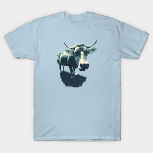 Vintage classic retro cow in field T-Shirt